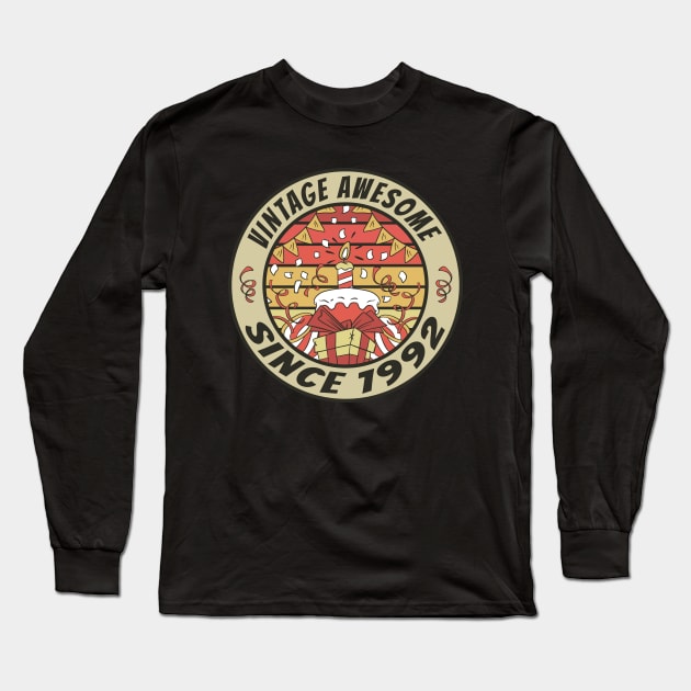 Vintage Awesome Since 1992 Long Sleeve T-Shirt by The Urban Attire Co.